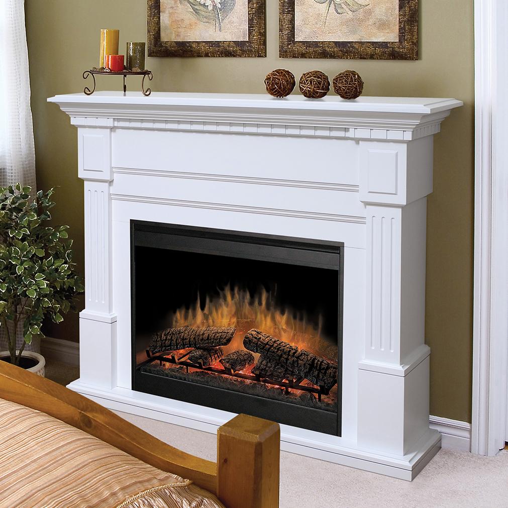 Essex White Electric Fireplace by Dimplex | Wolf and Gardiner Wolf Furniture